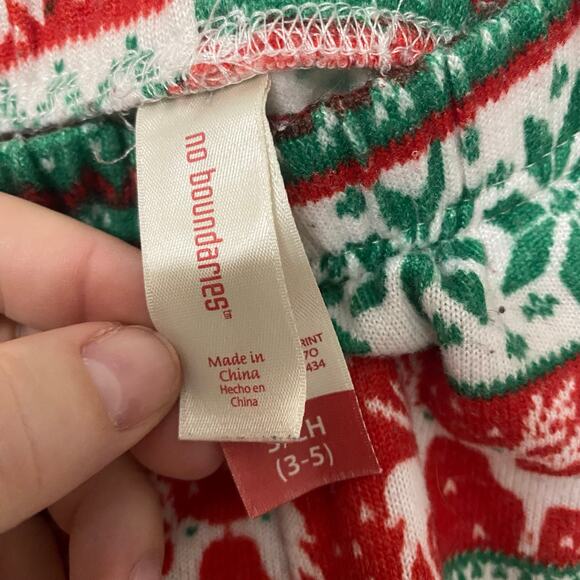 NO BOUNDARIES • Red + Green Festive Christmas Holiday Leggings - Picture 7 of 7